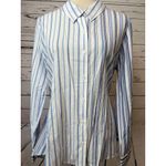 Tommy Hilfiger NWT Blouse Striped Shirt Dress Tie Belt Tunic Top Large Babydoll Photo 10
