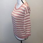 Loft Ann Taylor linen blend beige pink sparkly sweater Photo 2