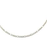 Sterling Silver Figaro Chain Gold Plated Necklace Photo 0