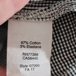 J.Crew  Penny Peasant Gingham Square Neck 3/4 Sleeve Top Black White XS Photo 5