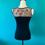 Bella seamless black skintight shirt Red Photo 1