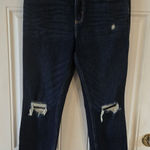Abercrombie & Fitch High Rise Skinny Jeans Womens 27 4R Dark Wash Distressed Y2K Photo 0