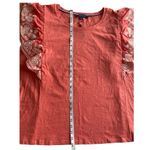 Tommy Hilfiger Women’s Plus Size Paisley Embroidered Eyelet Flutter Sleeve Top Photo 7