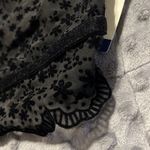 Jasmine & Ginger  medium black bralette velvet floral sheer adjustable new NWT Photo 1