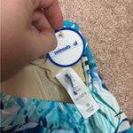 Swimsuits for All NWT Blue and Green Leaf Print Side Tie Blouson Tankini Top Size 28 Photo 7