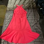 Love Culture  Scuba Knit Neon Pink Flare Dress M Dopamine Coquette Girl Coconut Photo 3