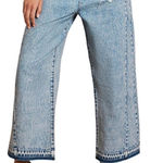 NWT CIRCUS NY High Waist Wide Leg Crop Jeans Size 25 in StrongMan Acid Wash Blue Photo 0