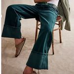 Free People NWT Final Countdown Cuffed Low-Rise Jeans in Luke Green Photo 3