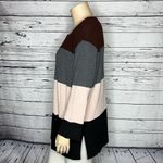 Vince Camuto NWT Size 3X Pink & Black Colorblock Stripe Sweater Top w/ Pockets Photo 1