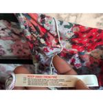 Free People Intimately Red Floral Ruffle Lace Thong Bodysuit Top Long Sleeve S Photo 11