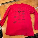 Santa Christmas Long Sleeve Workout Shirt Red Photo 1