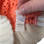 Venus Women's Orange Coral Crochet Hooded Dress Long Sleeve Size S (stretchy) Photo 12