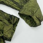 Blazer Jacket Green Taffeta 3 Button Chicos Size 1 (US M 8) Lined Party Photo 10