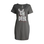 secret treasures  Women's "Oh Deer" Sleep Shirt Holiday Ladies Size Small/Medium Photo 5