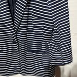 kim rogers  XL NAVY/WHITE‎ STRIPPED ONE-BUTTONED BLAZER 3/4 SLEEVE LIKE NEW Photo 2