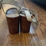 Madden Girl Braided Platform Cabby Sandal Wooden Wedge Faux Leather Size 8M Photo 1