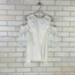 Ted Baker White Taluah Cold Shoulder Lace Top Photo 3