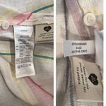 Madewell Plus Linen-Blend Daily Shirt in Rainbow Stripe Size 1X Photo 7