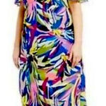 Gibson Latimer  Cold Shoulder Floral High-Low
Dress Size Large Tropical Print Photo 0