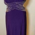 Betsy and Adam purple long dress with sequence size 8 Photo 0