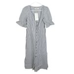 Christy Dawn NEW The Lennon Dress in Pewter Stripe Short Sleeve Midi Length XS Photo 4