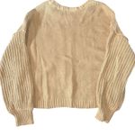 Free People  Women's Dream Cable Crew Tan Photo 4