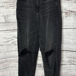 American Eagle  Ripped Mom Jean in Faded Black Raw Hem 6 Photo 1
