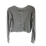 BP Womens Thermal Crop Top V Neck Oversized Gray XS Photo 1