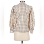 Loft  Outlet Long Sleeved Multicolored Checkered Button Down Blouse Size XL Photo 1