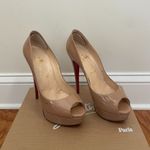Christian Louboutin Nude  Heels - Lady peep 150 patent calf black pump heels Photo 2