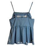 Harper  Heritage Francesca’s Blue White Embroidered Baby Doll Tank Size Small NWT Photo 4