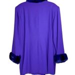 Vintage Lily & Taylor Couture Womens Wool Fox Fur Trim Jacket Coat Sz 18 Purple Photo 1