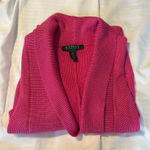 Ralph Lauren Lauren  Knit Cardigan Open Front Pink Cotton Blend‎ Short Sleeve- M Photo 0