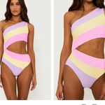 Beach Riot  Joyce One Piece Sublime Spring Colorblock Sz XL NWT Photo 1