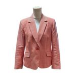 Liz Claiborne  Blazer Sz PL Orange White Chevron Jacket Fully Lined Office READ Photo 8