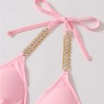 SheIn Pink Bikini Set with Gold Accents Photo 3