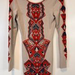 Free People  Aztec Princess Bodycon Dress long Sleeve Tribal Mini Size XS Photo 2