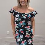 Tommy Bahama  Black Island Cays Flora Off-the-Shoulder Coverup Dress - Size Large Photo 3