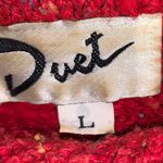 Vintage Duet Red Confetti Dolman Style Wool Blend Sweater Size L Photo 6