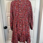 NEW Boden V Neck Flippy Floral Linen Dress Radish Oriental Paradise 14R Red Size 14 Photo 9
