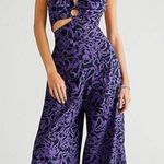 Free People Purple/Black Kira Jumpsuit Photo 0