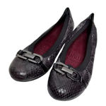 Munro  Flats Size 6.5‎ Ivy II Black Snake Slip On Flexible Photo 0