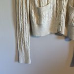 All:row Women's Cream Cable Knit Sofia cardigan Sweater cute cozy size large Photo 2