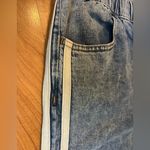 Gap High Rise Pull-On Stripe Wide-Leg Jeans Size Large Photo 4