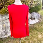 Venus  Red Lace Up Long Sleeve Top Photo 12