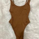 SKIMS  Size XXS Almond Brown Scoop Neck One Piece Swim Suit Bathing suit Photo 0