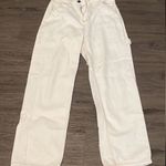 Yesstyle white cargo jeans with contrast gold stitching small Size undefined Photo 0