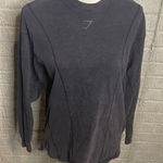 Gymshark  Oversized Wash Crewneck Sweatshirt‎ XS Gray Long Sleeve Photo 0