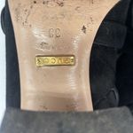 Gucci  Black Suede leather Fringe trim GG marmont ankle boots 38 Photo 8