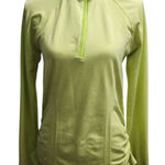 Athleta ‎ Lime Green Half Zip Athletic Running Pullover Performance Top Size L Photo 0